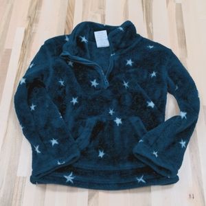Dark green star pullover fleece 4T